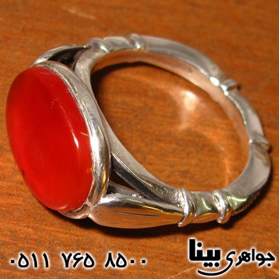 انگشتر عقیق یمنی مردانه طرح صفوی 01