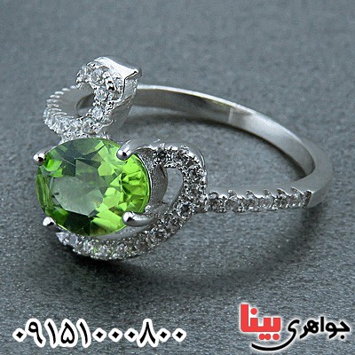 انگشتر زبرجد زنانه خوشرنگ بسیار زیبا _کد:24769