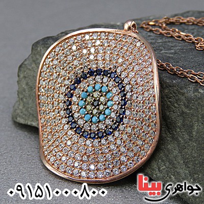 گردنبند نقره ترک چشم زخم فوق العاده _کد:24778
