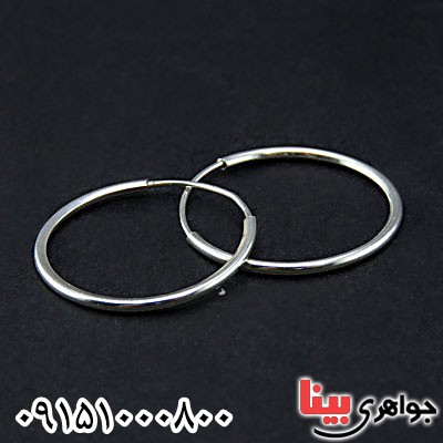 گوشواره نقره حلقه ای بسیار زیبا _کد:24848