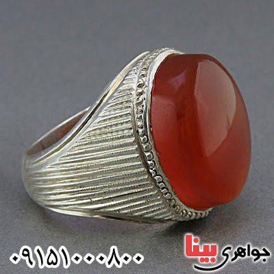 انگشتر عقیق یمنی درشت فاخر مردانه _کد:24868