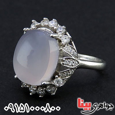 انگشتر عقیق یمنی کبود زنانه خاص و زیبا _کد:24871