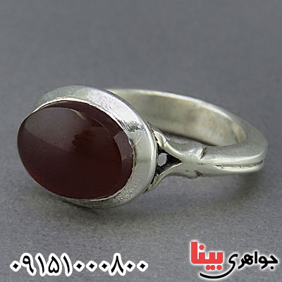 انگشتر عقیق یمنی کبدی دست ساز حرز دار _کد:24906