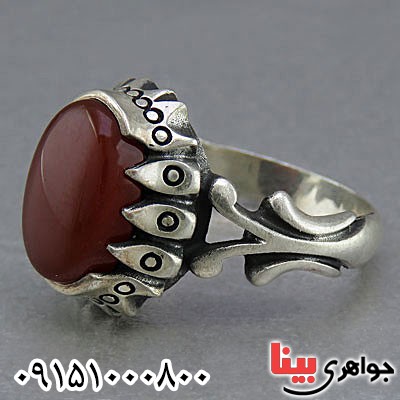 انگشتر عقیق قرمز مردانه خاص و زیبا