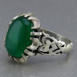 انگشتر عقیق سبز مردانه خاص و زیبا _کد:۲۴۹۴۰