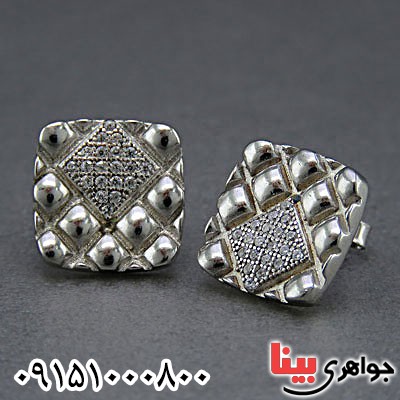 گوشواره نقره پرنس رودیوم زنانه _کد:24951