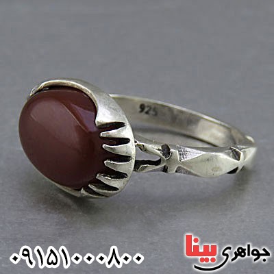 انگشتر عقیق قرمز خوشرنگ و خاص مردانه _کد:24959