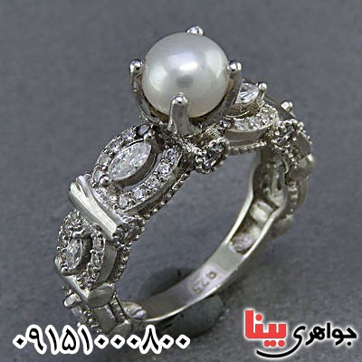 انگشتر مروارید زنانه خاص و زیبا _کد:24965