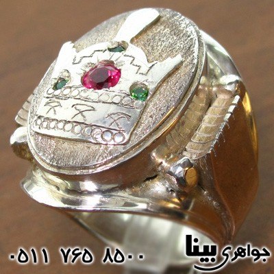 انگشتر نقره مردانه فاخر طرح قجری