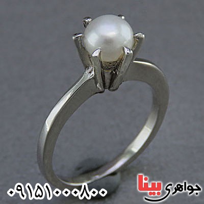 انگشتر مروارید رودیوم خاص بسیار زیبا زنانه _کد:24985