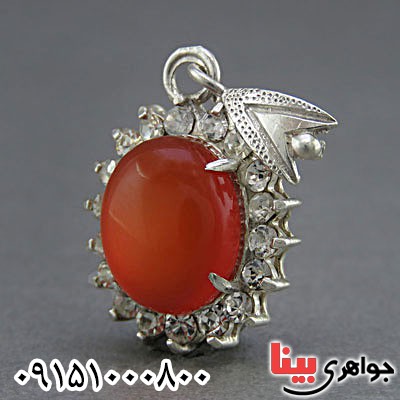 گردنبند عقیق قرمز خوشرنگ بسیار زیبا _کد:25034
