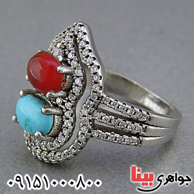 انگشتر چند جواهر خاص و شیک زنانه