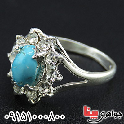 انگشتر فیروزه نیشابوری زنانه بسیار شیک
