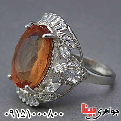 انگشتر الکساندریت رودیوم و خاص زنانه _کد:25196
