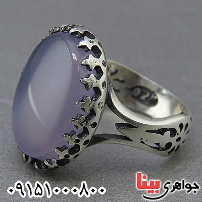 انگشتر عقیق کبود عالی مردانه _کد:25259