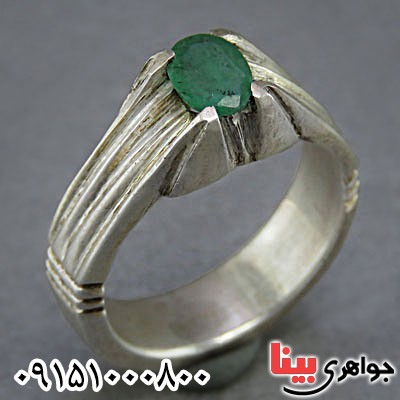 انگشتر زمرد مردانه دست ساز بسیار زیبا _کد:25283