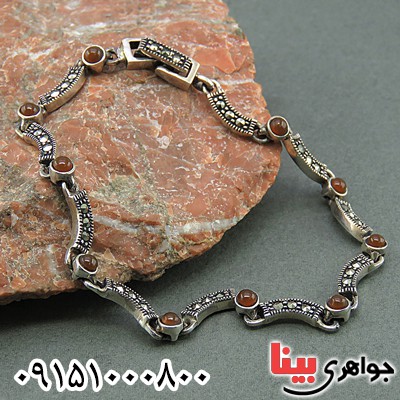دستبند عقیق مارکازیتی زنانه زیبا