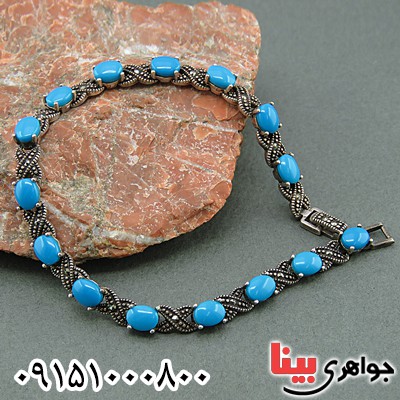 دستبند فیروزه زنانه مارکازیتی بسیار زیبا