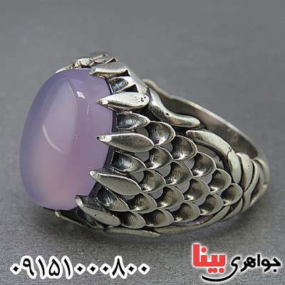 انگشتر عقیق کبود خاص و خوشرنگ مردانه _کد:25308