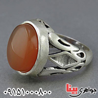انگشتر عقیق یمنی خوشرنگ مردانه _کد:25348