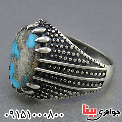 انگشتر فیروزه نیشابوری مردانه خوشرنگ بسیار زیبا