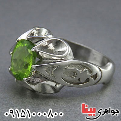 انگشتر زبرجد خوشرنگ مردانه بسیار زیبا _کد:25355