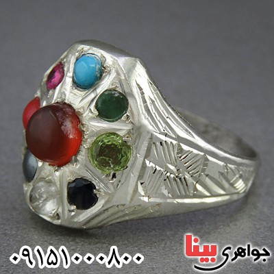 انگشتر چند جواهر همراه با حرز امام جواد _کد:25356