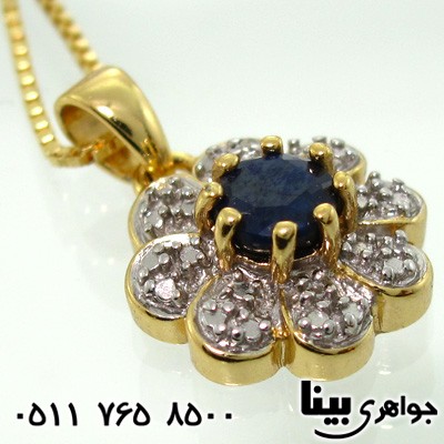 گردنبند یاقوت کبود گل جدید