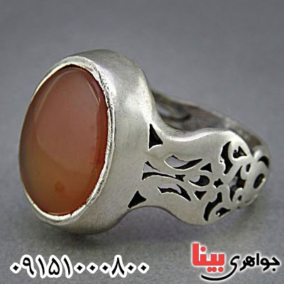 انگشتر عقیق یمنی مردانه خوشرنگ و خاص