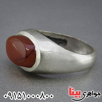 انگشتر عقیق یمنی خوشرنگ مردانه _کد:25372