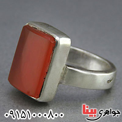 انگشتر عقیق یمنی مردانه بسیار زیبا و خاص _کد:25373