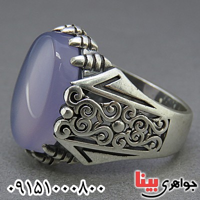 انگشتر عقیق کبود خوشرنگ مردانه