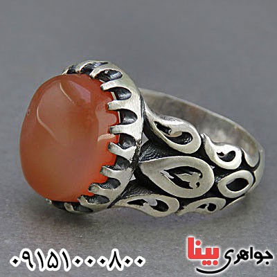 انگشتر عقیق یمنی خوشرنگ مردانه بسیار زیبا _کد:25407