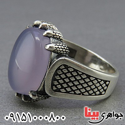 انگشتر عقیق کبود مردانه زیبا _کد:25419