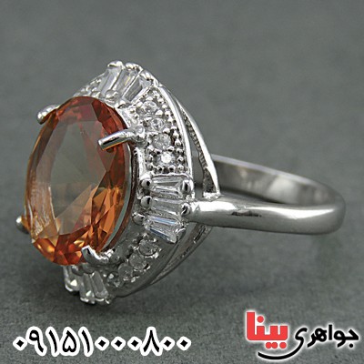 انگشتر الکساندریت خوشرنگ و خاص رودیوم زنانه _کد:25432