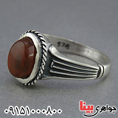 انگشتر عقیق یمنی مردانه زیبا _کد:25509