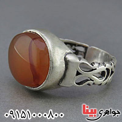 انگشتر عقیق یمنی خوشرنگ بسیار زیبا مردانه