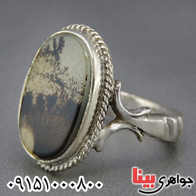 انگشتر عقیق شجری مردانه خوش نقش _کد:25545