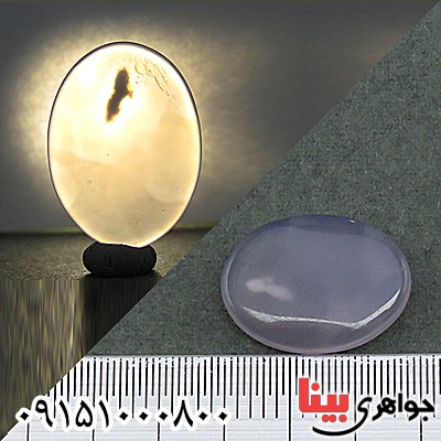 نگین انگشتر عقیق یمنی کبود قدیمی خوشرنگ _کد:25569