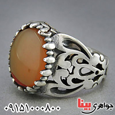 انگشتر عقیق یمنی خوشرنگ مردانه بسیار زیبا _کد:25572