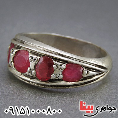 انگشتر یاقوت سرخ خوشرنگ خاص مردانه _کد:25576