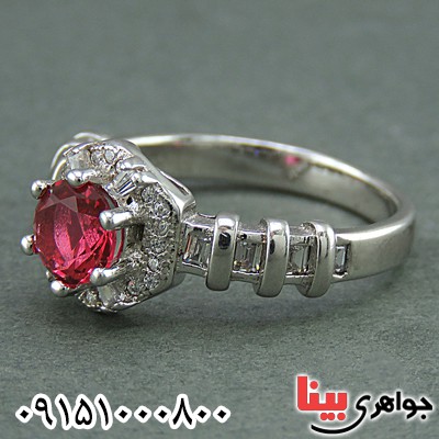 انگشتر یاقوت سرخ صنعتی خاص بسیار زیبا زنانه _کد:25580