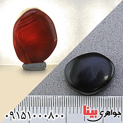 نگین انگشتر عقیق یمنی جزع بسیار زیبا _کد:25592