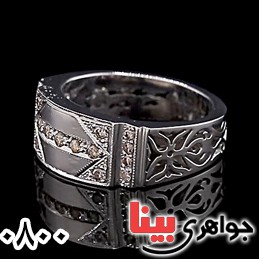 انگشتر الماس فاخر مردانه _کد:25624