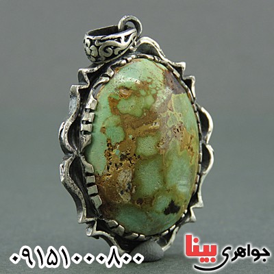 گردنبند فیروزه نیشابوری زنانه بسیار خوشرنگ _کد:25642