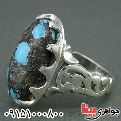 انگشتر فیروزه نیشابوری خاص مردانه _کد:25699