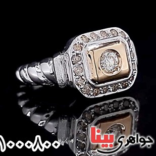 انگشتر الماس روسی ( موزانایت ) فاخر زنانه _کد:25701