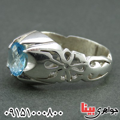 انگشتر توپاز خوشرنگ مردانه  _کد:25721