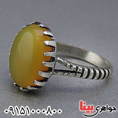 انگشتر عقیق شرف الشمس خوشرنگ مردانه بسیار زیبا _کد:25735