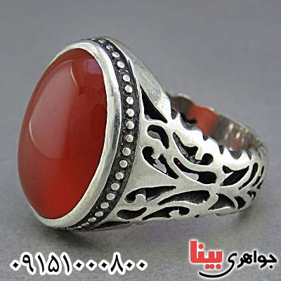 انگشتر عقیق قرمز خاص ، شیک و زیبا